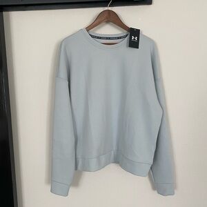 NWT. Under Armour Pastel Blue Crewneck Sweatshirt, Sz 2XL